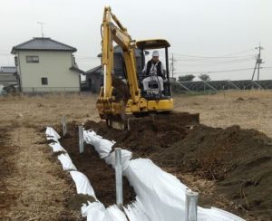 中庭さん直しビニール途中